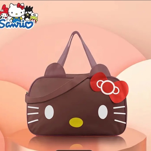 Hello Kitty Handbags - Authentic Brown Hello Kitty Sanrio Travel Bag